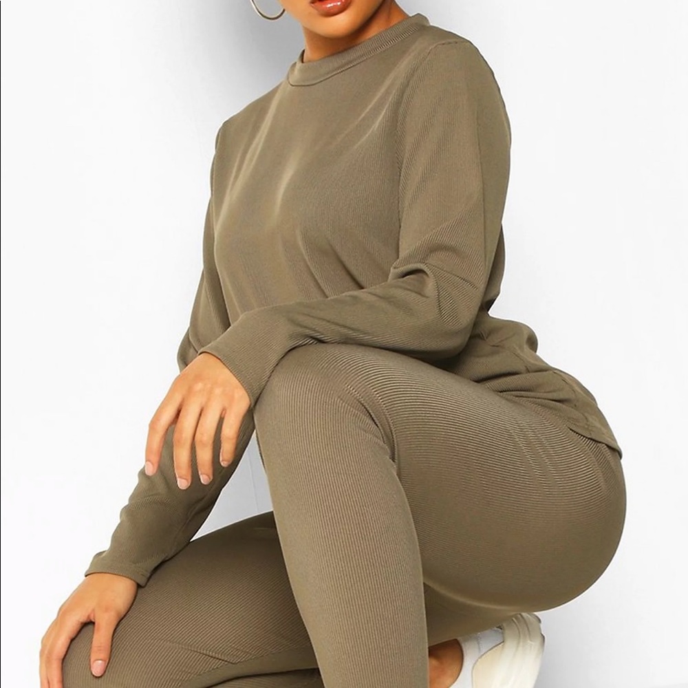 Plus Rib Long Top + Legging Co-Ord